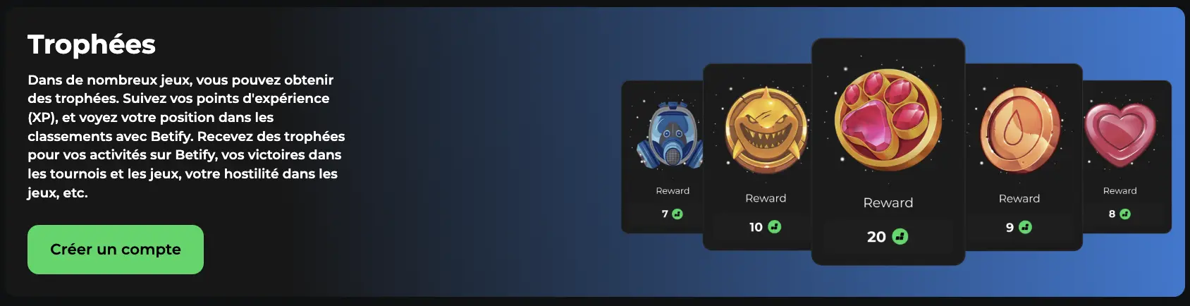 Trophées chez Betify